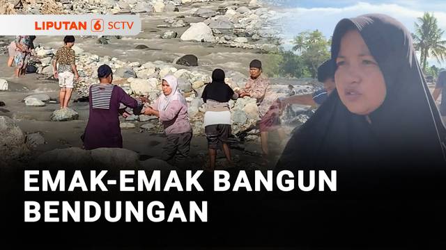 Ibu-ibu Korban Banjir Bandang di Padang Gotong Royong Buat Bendungan | Liputan 6