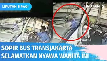 Aksi Heroik Sopir Bus Transjakarta Gagalkan Percobaan Bunuh Diri Wanita Ini! | Liputan 6