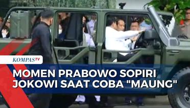 Momen Prabowo Sopiri Presiden Jokowi saat  Coba Maung Buatan PT Pindad