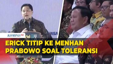 Momen Erick Thohir Titip ke Menhan Prabowo soal Jaga Toleransi di Natal BUMN