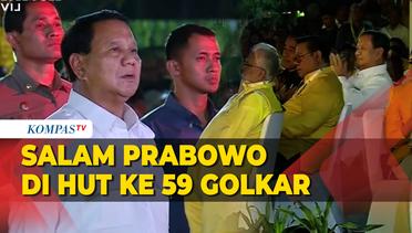 Momen Prabowo Subianto Beri Salam di HUT ke 59 Golkar