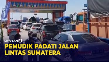 Jelang Lebaran, Jalan Lintas Sumatera Padat Hingga Macet di Gerbang Tol Palindra