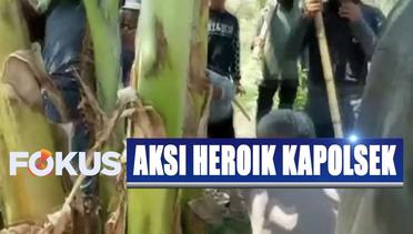 Viral Aksi Heroik Kapolsek di Pinrang Selamatkan Warga dari Amukan Massa - Fokus Pagi