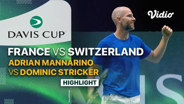 Highlights | France (Adrian Mannarino) vs Switzerland (Dominic Stricker) | Davis Cup 2023