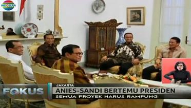 Anies-Sandi Betemu Jokowi di Istana Merdeka- Fokus Sore
