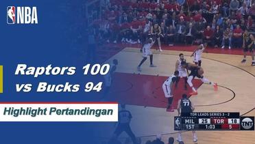 NBA I Cuplikan Pertandingan: Raptors 100 vs Bucks 94