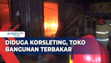 Korsleting Listrik, Toko Bahan Bangunan di Madiun Ludes Terbakar