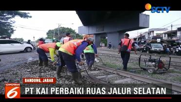 Dekati Mudik Lebaran, Daops 2  Bandung Perbaiki Jalur KA Jalur Selatan - Liputan6 Petang Terkini