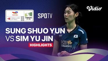 Sung Shuo Yun (TPE) vs Sim Yu Jin (KOR) - Highlights | Uber Cup Chengdu 2024 - Women's Singles