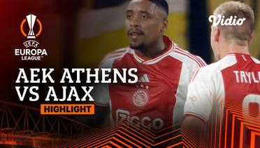AEK Athens vs Ajax - Highlights | UEFA Europa League 2023/24