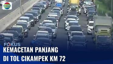 Peningkatan Jumlah Kendaraan Arus Mudik di Tol Cikampek KM 72 | Fokus