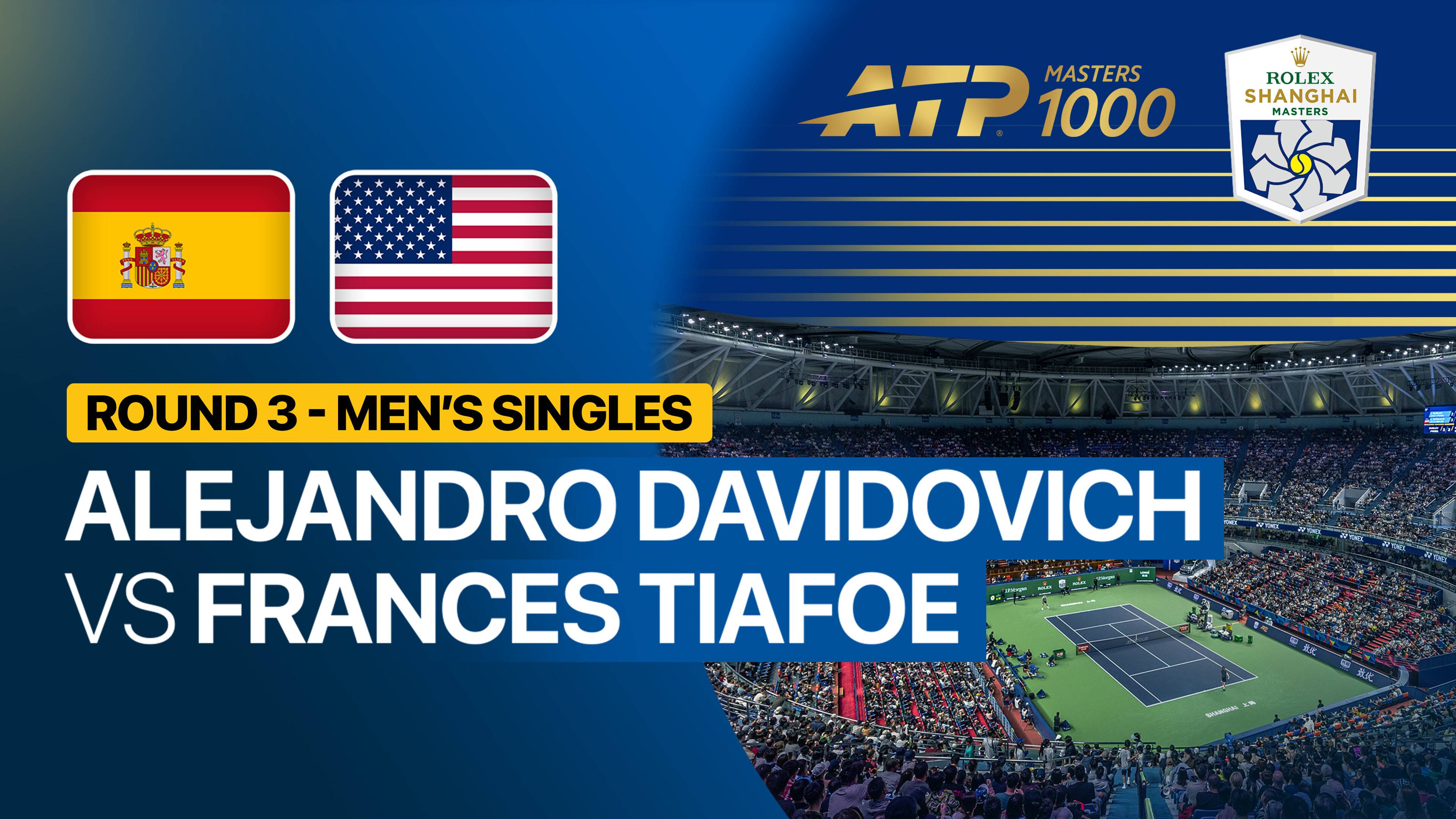 Alejandro Davidovich Fokina vs Frances Tiafoe - Round 3 | ATP 1000: Rolex Shanghai Masters 2026