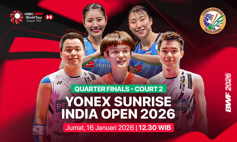 YONEX-SUNRISE India Open 2026 - Quarterfinals (Court 2)