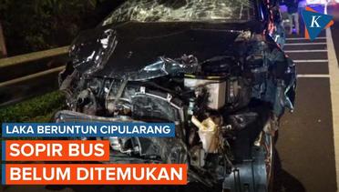Polisi Buru Sopir Bus Kecelakaan Beruntun Tol Cipularang KM 92