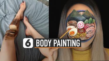 Kreatif, Body Painting Makanan Ini Seperti Nyata