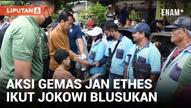 Gemes, Jan Ethes Ikut Jokowi Bagi-bagi Bantuan Untuk Masyarakat