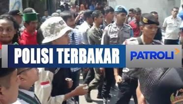 4 Polisi Terbakar Saat Aksi Demo Massa di Cianjur – Patroli