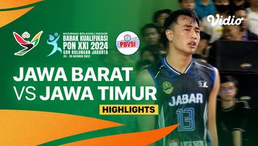 Final Putra: Jawa Barat vs Jawa Timur - Highlights | Babak Kualifikasi PON XXI Bola Voli