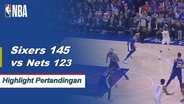 NBA | Cuplikan Hasil Pertandingan : Sixers 145 vs Nets 123