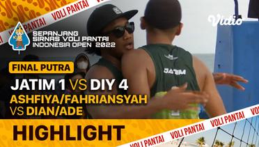 Highlights | Final Putra | JATIM 1: Ashfiya/Fahriansyah vs DIY 4: Dian/Ade | Sirnas Voli Pantai 2022