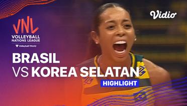Match highlights | Brasil vs Korea Selatan | Women’s Volleyball Nations League 2023