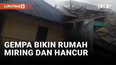 Tragis! Gempa M 5,6 di Cianjur Bikin Rumah Miring dan Hancur