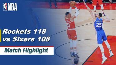 NBA I Match Highlight : Houston Rockets 118 vs Philadelphia 76ers 108