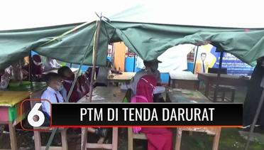 Memprihatinkan, Ratusan Siswa SD di Mamuju Terpaksa Belajar Tatap Muka di Tenda Darurat | Liputan 6