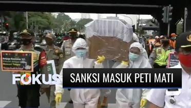 Tidak Pakai Masker, Pelanggar Protokol Kesehatan di Jakarta Diberi Sanksi Masuk Peti Mati