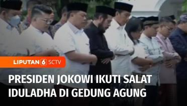 Presiden Jokowi Ikuti Salat Iduladha di Halaman Gedung Agung | Liputan 6