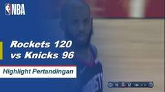 NBA | Cuplikan Hasil Pertandingan : Rockets 120 vs Knicks 96