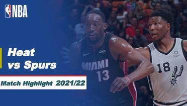 Match Highlight | Miami Heat vs San Antonio Spurs | NBA Regular Season 2021/22