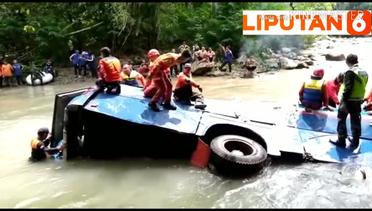 Sulitnya Proses Evakuasi Korban Bus Sriwijaya di Derasnya Arus Sungai Lematang Pagar Alam
