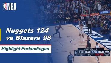 NBA | Cuplikan Hasil Pertandingan : Nuggets 124 vs Trail Blazers 98
