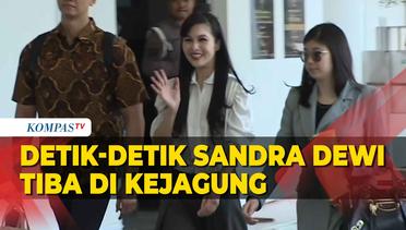 Lempar Senyuman, Sandra Dewi Tiba di Kejagung Jadi Saksi Kasus Timah