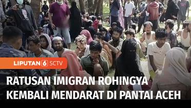 Tak Terdeteksi, Ratusan Imigran Rohingya Kembali Mendarat di Pantai Kosong di Aceh | Liputan 6