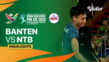 Putra: Banten vs Nusa Tenggara Barat - Highlights | Babak Kualifikasi PON XXI Bola Voli