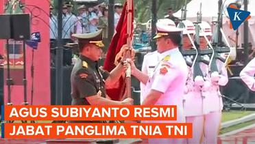 Momen Sertijab Panglima TNI Agus Subiyanto dari Laksamana Yudo Margono