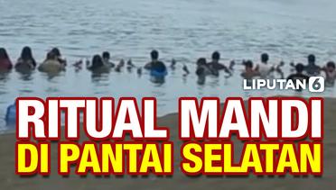 Viral, Ritual Mandi di Pantai Watu Ulo Jember Dibubarkan Polisi