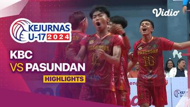 Final Putra: KBC vs Pasundan - Highlights | Kejurnas Bola Voli Antarklub U-17 2024