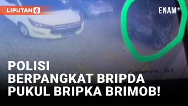 Viral! Polisi Berpangkat Bripda Pukul Brimob Berpangkat Bripka di Medan