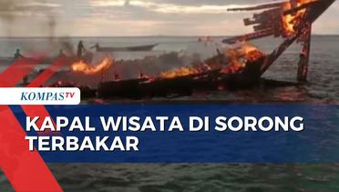 Kapal Wisatawan Oceanic Terbakar di Perairan Alborek Raja Ampat, 23 Penumpang Selamat