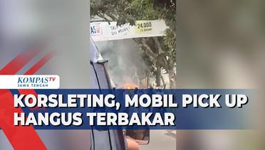 Korsleting, Mobil Pick Up di Klaten Hangus Terbakar