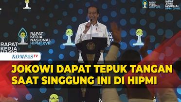 Kala Jokowi Dapat Tepuk Tangan Riuh saat Singgung Cawe-Cawe di Rakernas Hipmi