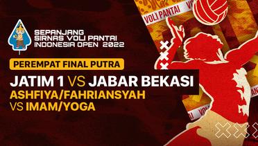 Full Match | Perempat Final Putra 1 | JATIM 1: Ashfiya/Fahriansyah vs JABAR BEKASI: Imam-Yoga | Sirnas Voli Pantai 2022