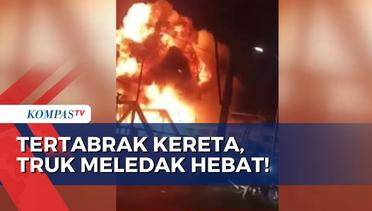 Api dari Ledakan Truk yang Tertabrak Kereta di Semarang Berhasil Dipadamkan