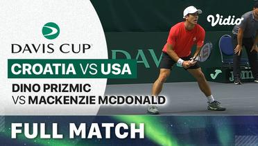 Full Match | Croatia (Dino Prizmic) vs USA (Mackenzie McDonald) | Davis Cup 2023