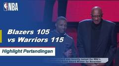 NBA I Cuplikan Pertandingan : Warriors 115 vs Trailblazers 105