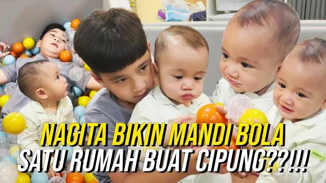 CIPUNG ILANG DI TENGAH KOLAM BOLA??!! NAGITA BINGUNG, RAFATHAR SIAGA TOLONGIN ADEK...