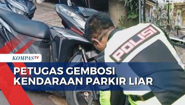 Kendaraan Parkir Liar di Wisata Ubud Digembosi Hingga Diderek Petugas!